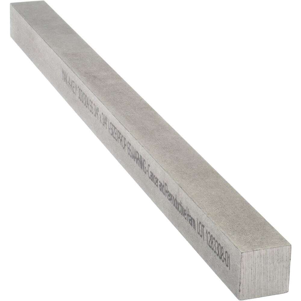 Made in USA 7007500750-12 Undersized Key Stock: 12″ Long 18-8 Stainless Steel