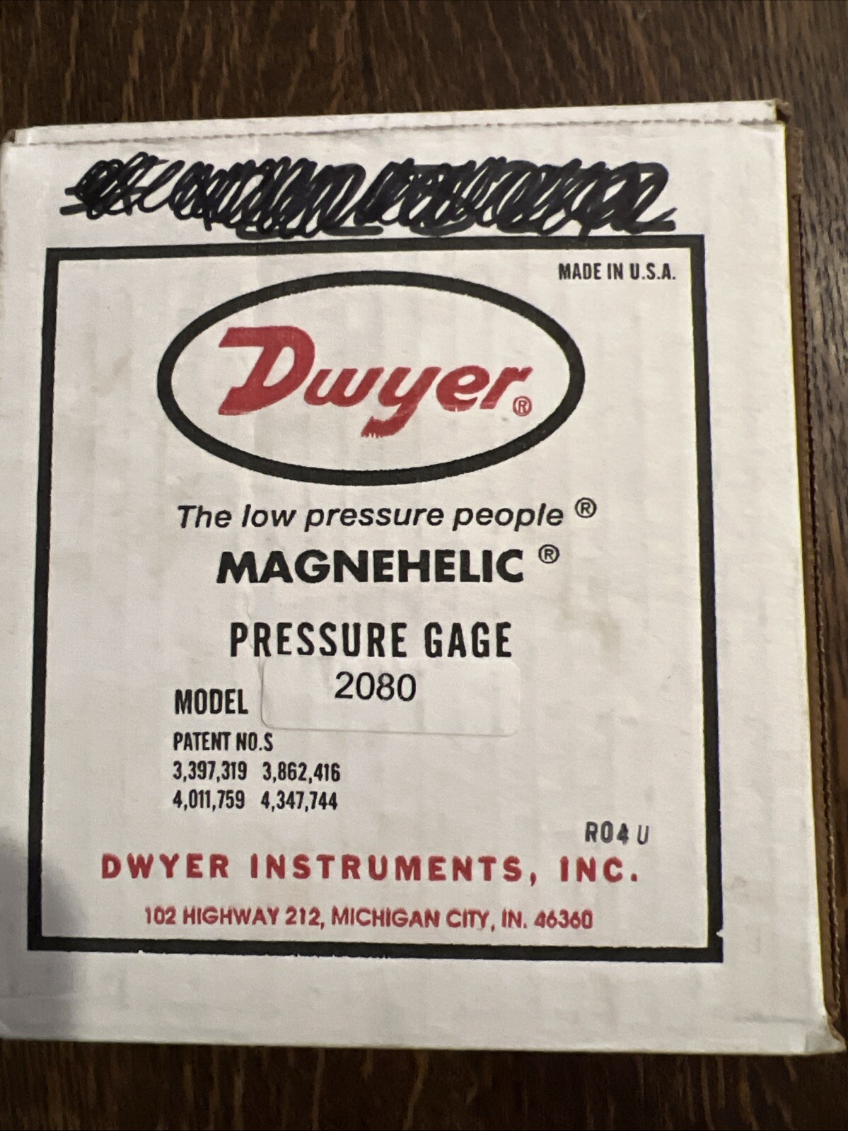 New Dwyer 2080 Magnehelic Differential Pressure Gauge (0-80″ w.c.)