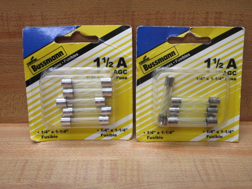 Bussmann AGC 1-1/2 Bussmann Fuse Cross Ref 4XH41, 3AG Fine Wire (Pack of 30)