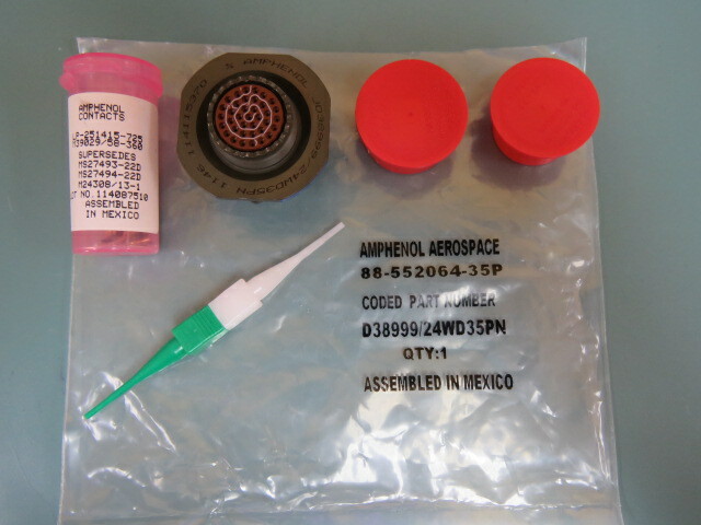 AMPHENOL D38999/24WD35PN Qty of 1 per Lot 37 Position Circular Connector Recept