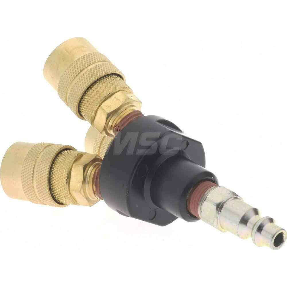 Pneumatic Tri-Pod Interchange Manifold: Brass Body, 1/4″ Inlet, 3 (1/4″) Outlets