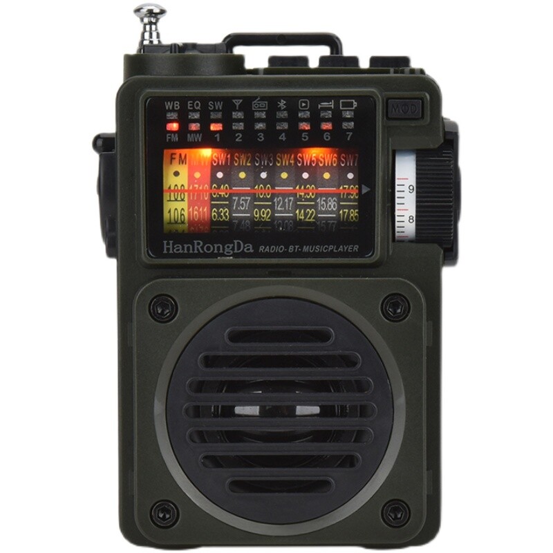 HRD-700 AM FM Radio Music Player Portable Receive Signal Rechargeable Speaker
