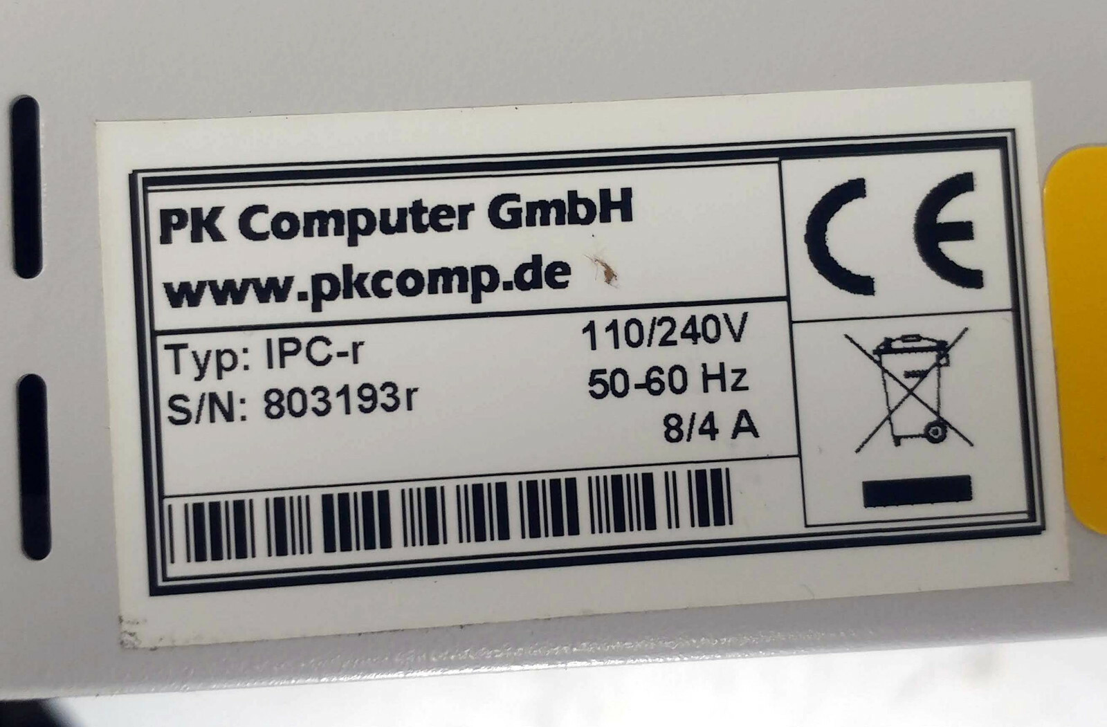 1 USED PK COMPUTER GMBH TYP: IPC-r INDUSTRIAL PC W/ WINDOWS XP ***MAKE OFFER***