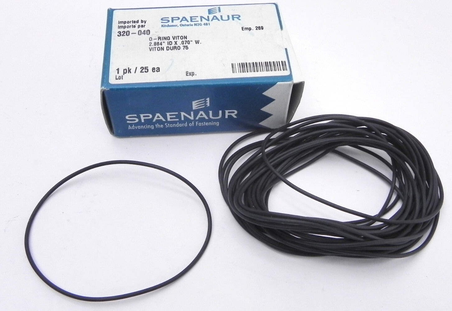 Spaenaur O Ring Viton 75 Duro Black 320-040 (25 Pcs)