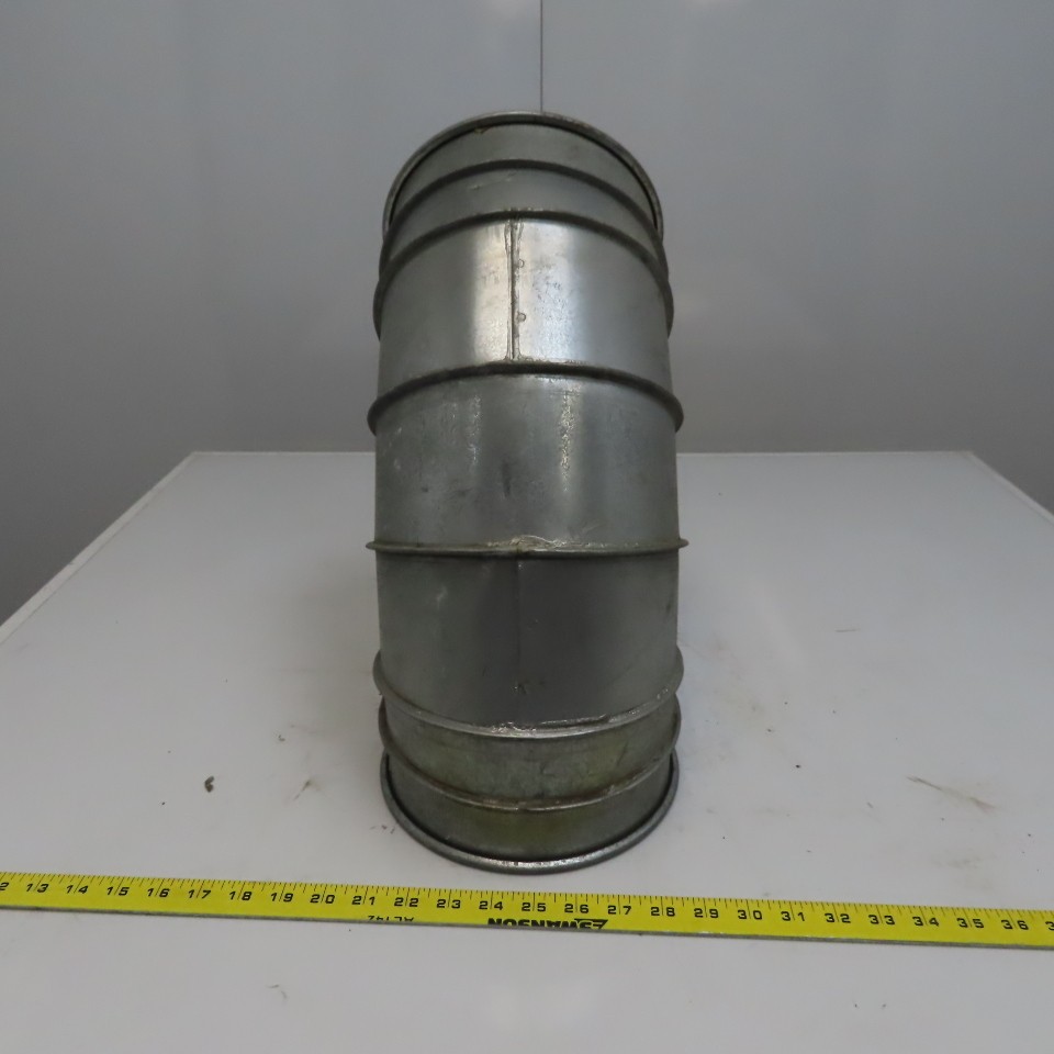 8″ Diam Quick-Clamp Rolled Edge Duct 60° Elbow Galvanized Steel