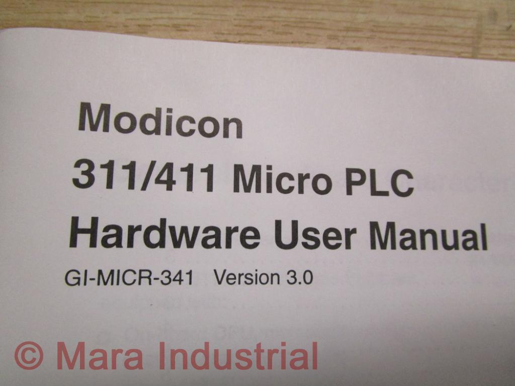 Modicon 043502910 Manual For 311/411 Micro PLC Hardware
