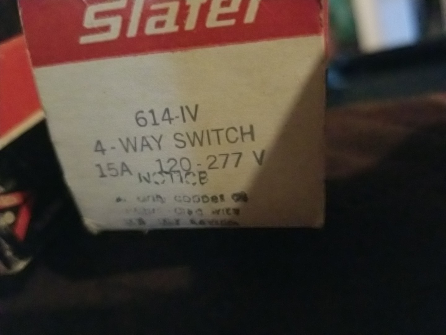 2x NEW Slater 624-IV 4-Way AC Switch Heavy Duty 15A 120-277V