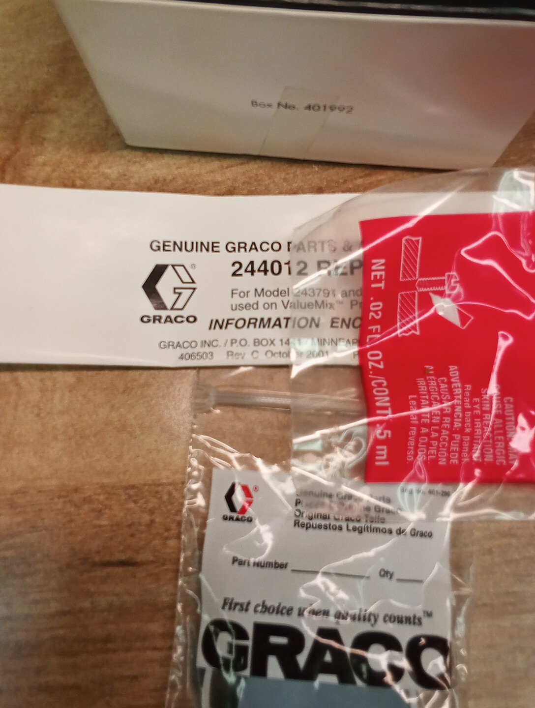 Genuine Graco Parts 244012 Repair Kit