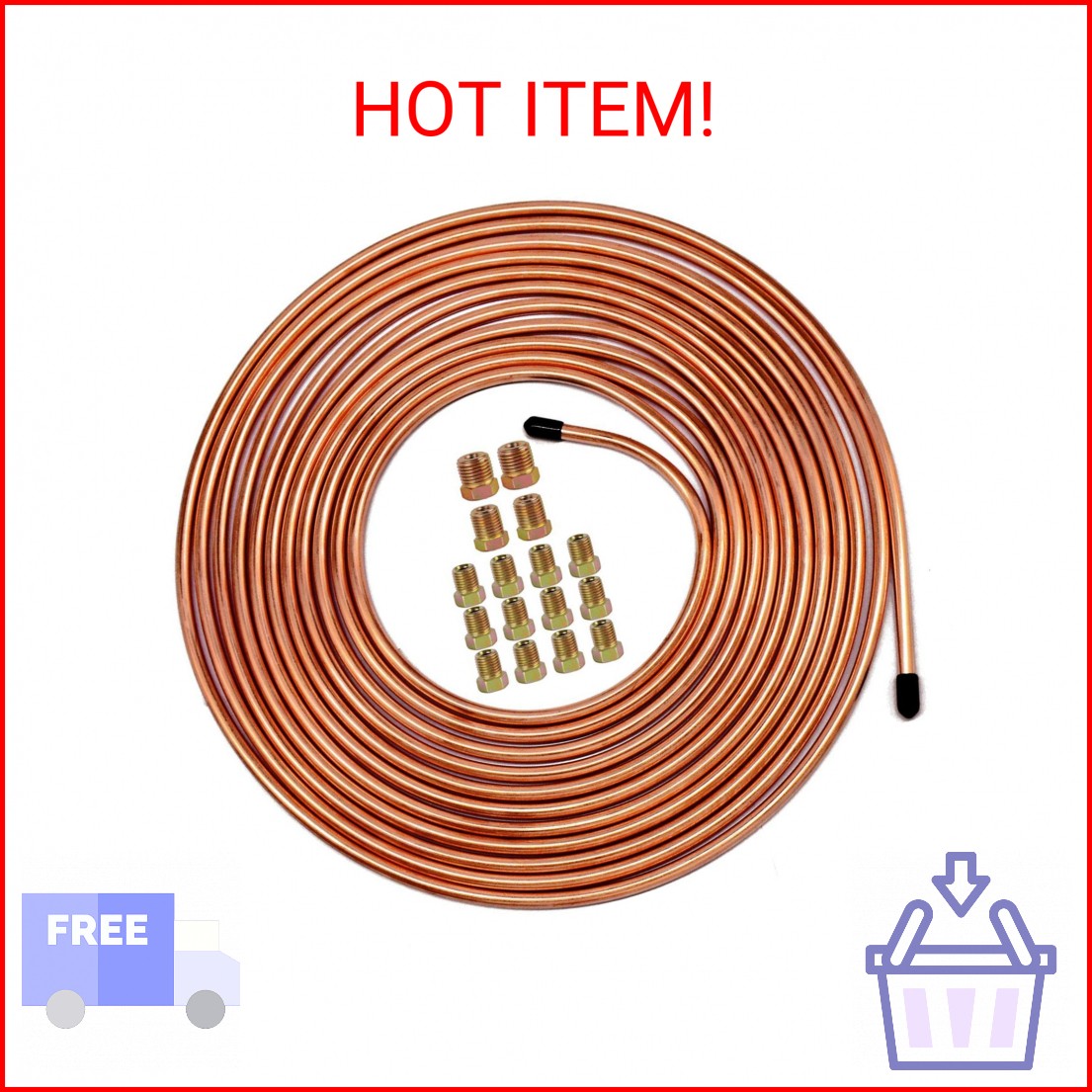 MuHize 1/4 Brake Line – Upgraded 25 Ft. Brake Line Kit(2026 New), 1/4 Flexible C