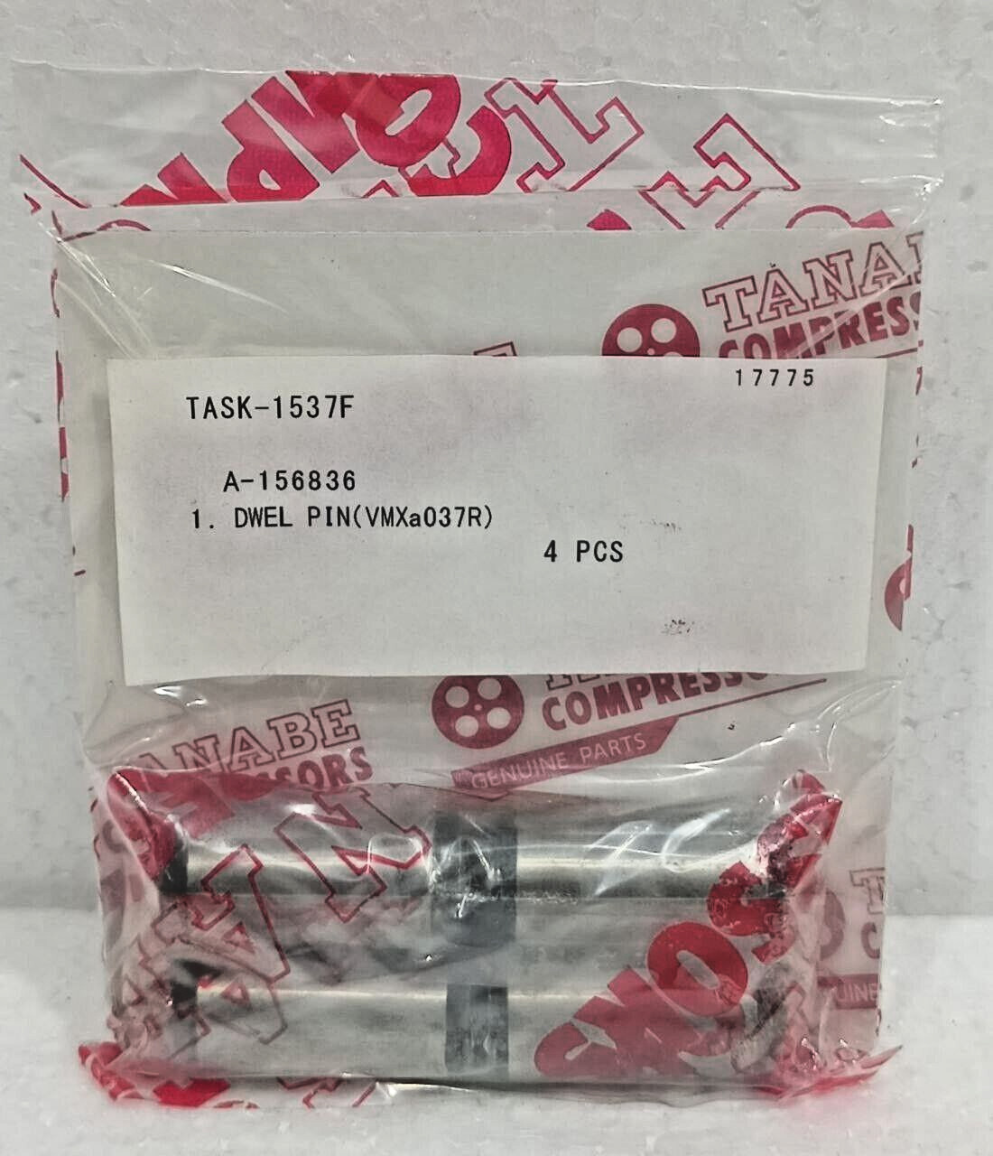 TANABE PNEUMATIC A-156836 DOWEL PIN TASK-1537F 4PCS NEW FAST SHIPPING