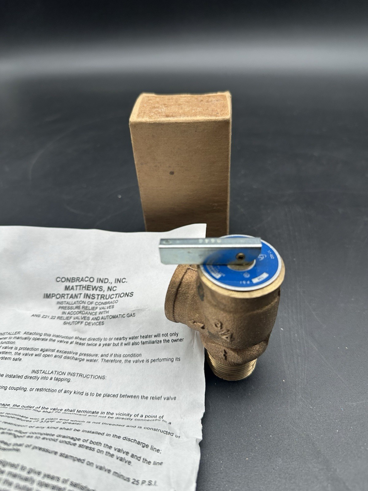 17-402-04 Conbraco Relief Valve 3/4″ 150psi 20,000 BTU/ Hr New Old Stock