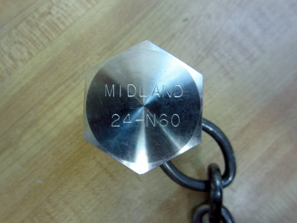 Midland 24-N60 1″ Male Plug w/Safety Chain 24N60 (Pack of 3)