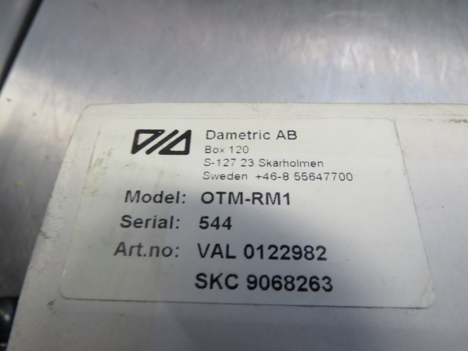 Dametric AB OTM-RM1 Optional Temp. Board Valmet VAL0122982