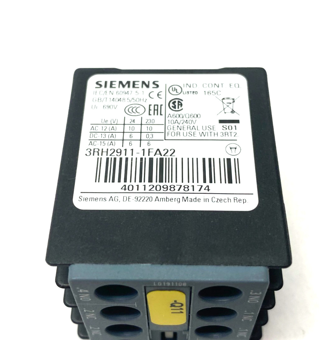 Siemens 3RH2911-1FA22 Auxiliary Contact Block 2NO + 2NC