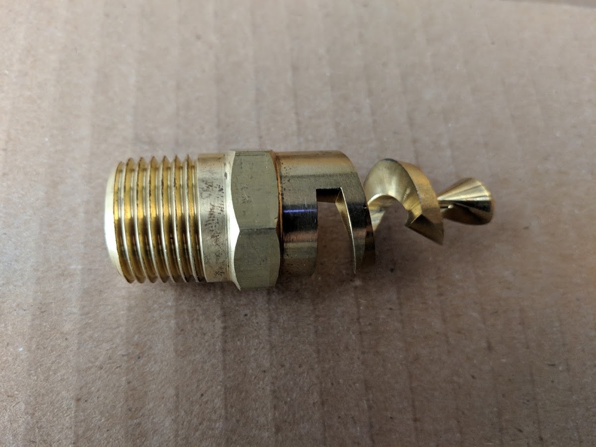 BETE TF29-180-32 SPIRAL CONE ATOMIZING DEDUSTING SPRAY NOZZLE Brass