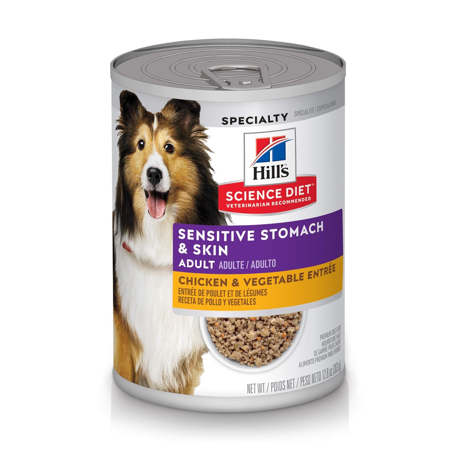 Hill’s Science Diet Sensitive Stomach & Skin, Adult 1-6, 12.8 oz Can, Case of 12