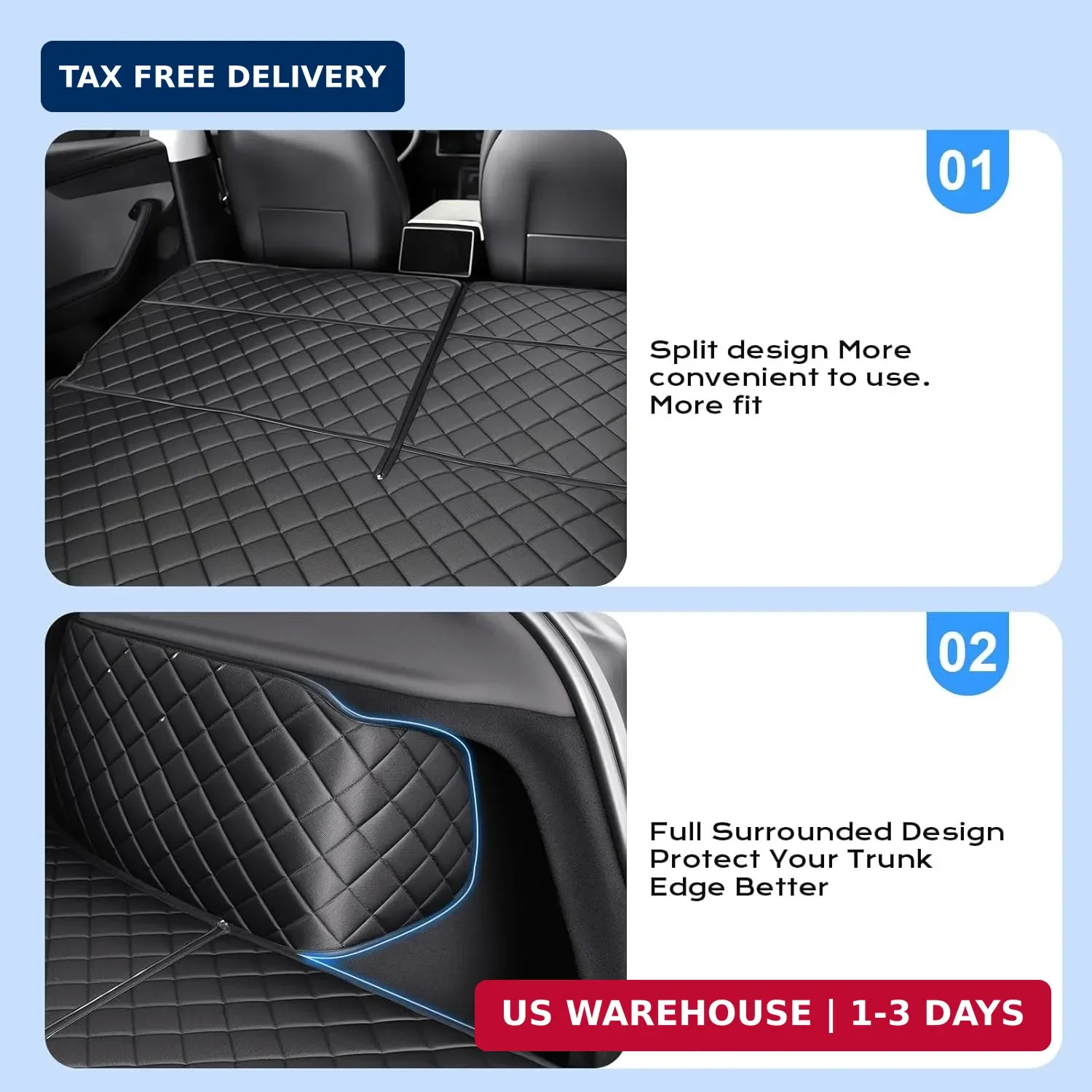for Tesla Model Y Juniper Cargo Liner Trunk Pet Mat for Dogs Rear Seat Cover for