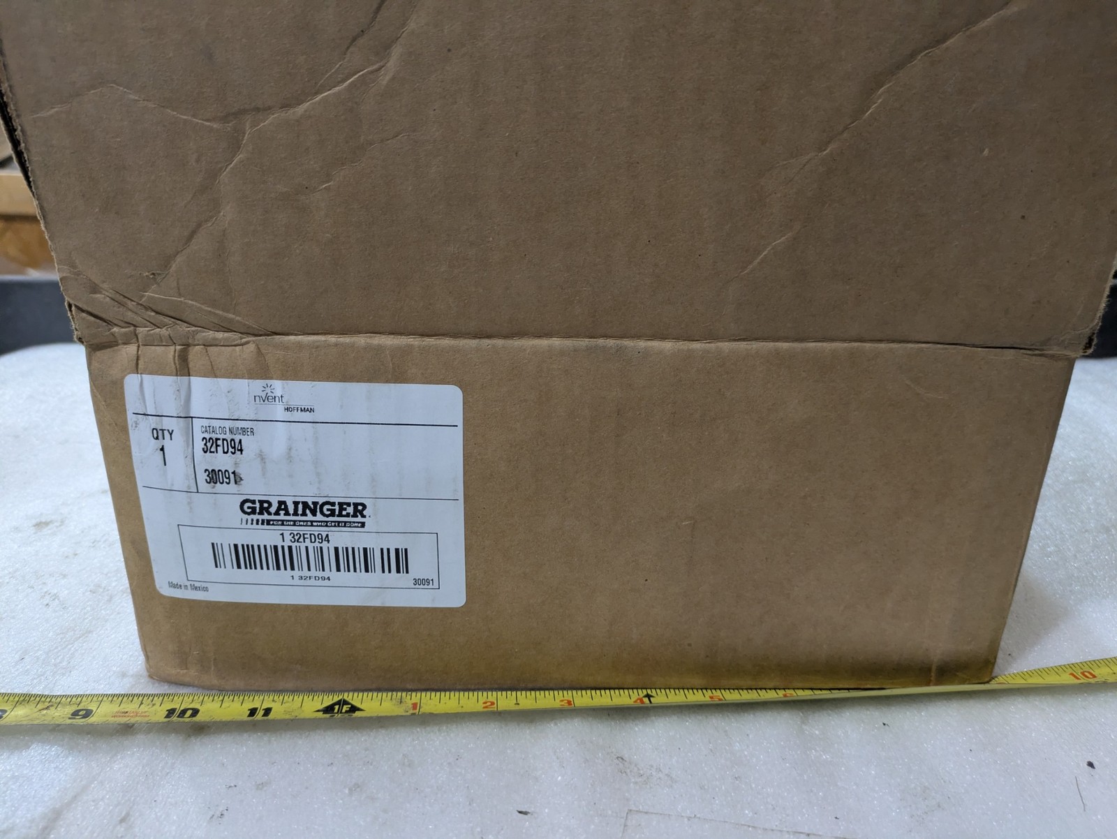 Hoffman A1008CHS Steel Enclosure 10x8x4 NEMA 12/13 Hinged Solid Cover