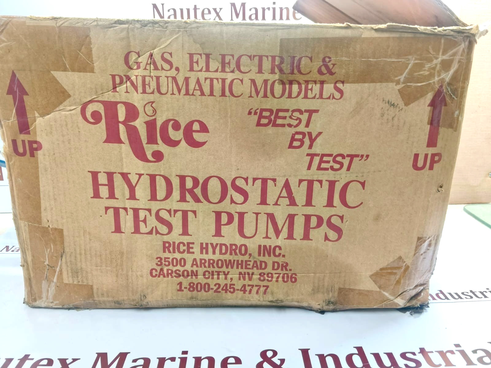 Rice Hydro Inc. HP-10 D5000B105-M130 Pneumatic Driven Hydrostatic Pump 10,000PSI