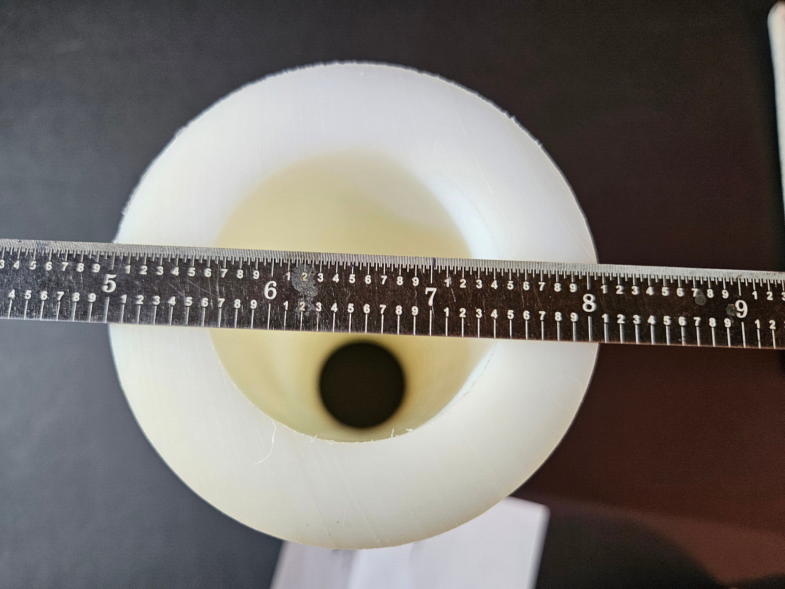 White Nylon Plastic Round Tube Cylinder Pipe Length 8 3/4″ OD 3 1/8 ID 1.85. #1