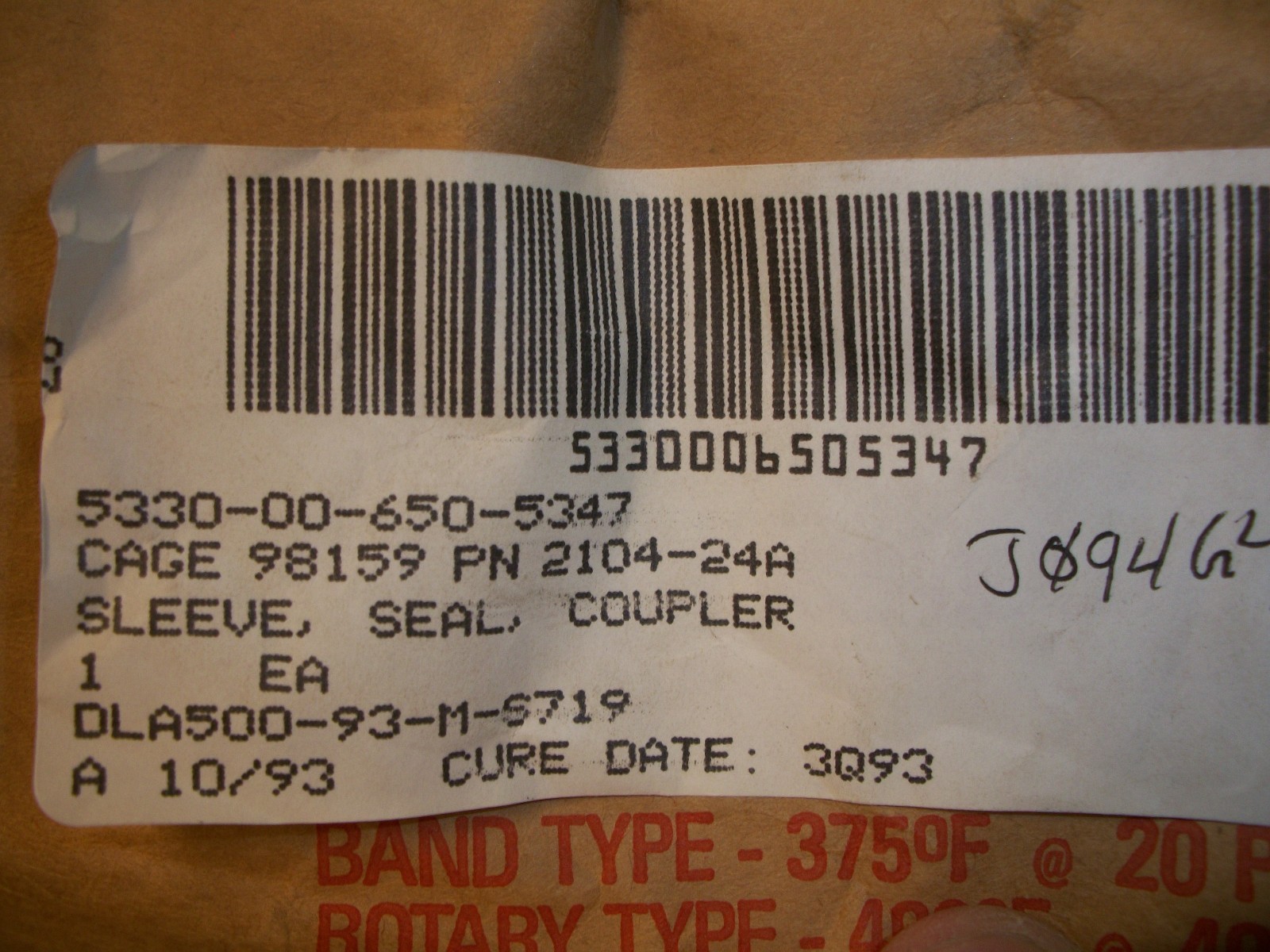 sleeve seal coupler for the EA-6B Prowler and the C-2A Greyhound aircraft
