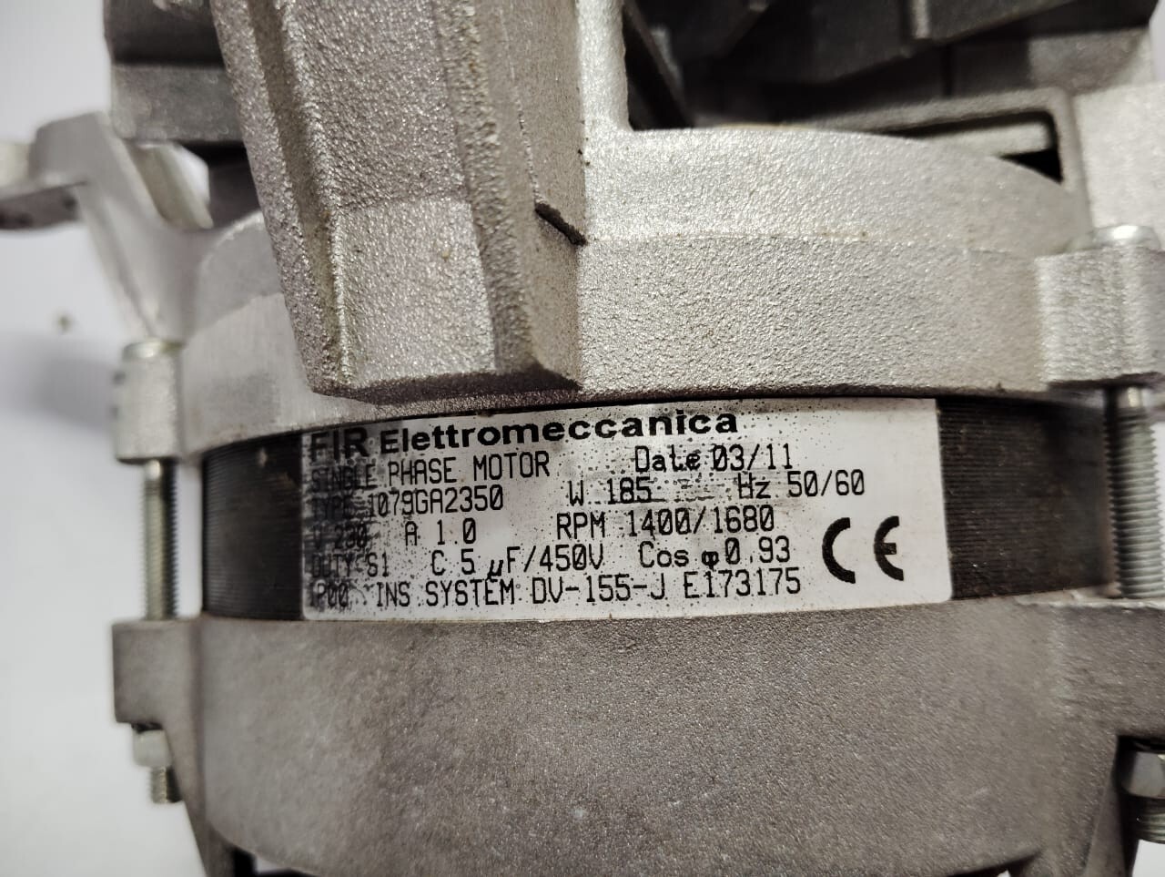 FIR Elettromeccanica 1079GA2350 Single Phase Motor