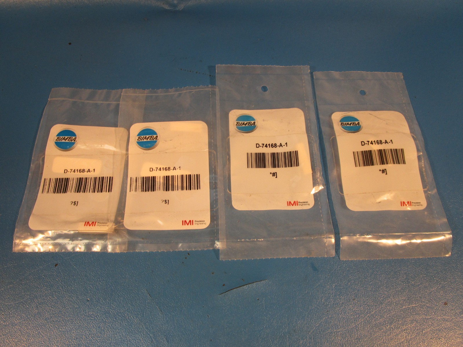 LOT OF 4 BIMBA D-74168-A-1, Pneumatic Cylinder Switch Track