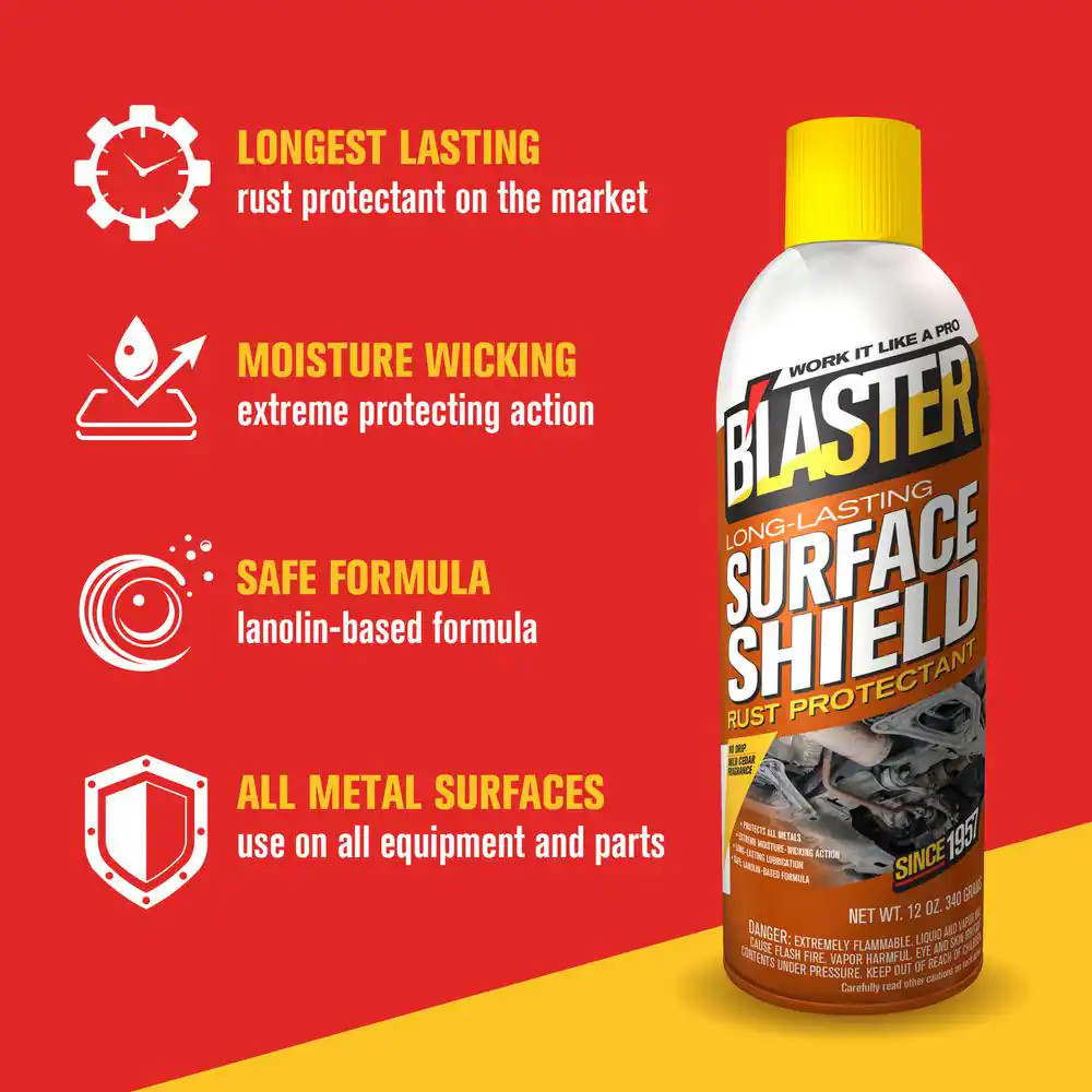 12 oz. Rust & Corrosion Protectant Spray, Long-Lasting Surface Shield Lubricant