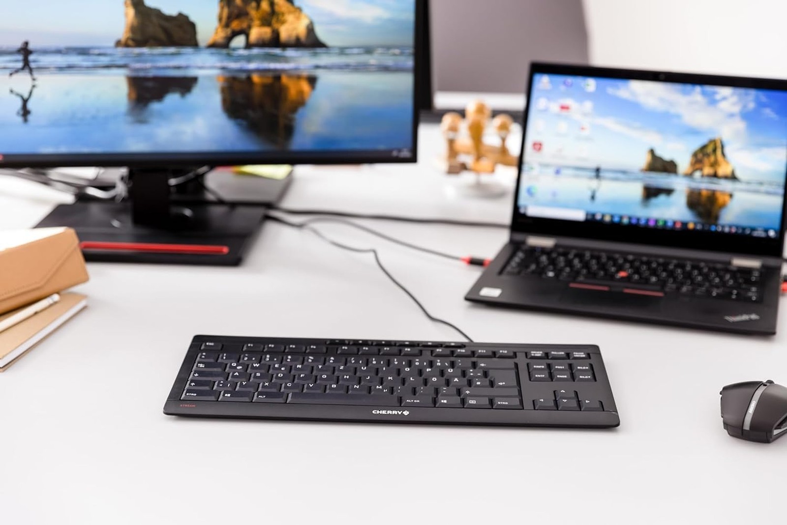 Cherry Stream Keyboard TKL, Wired Keyboard Without Number Pad, Whisper Quiet …