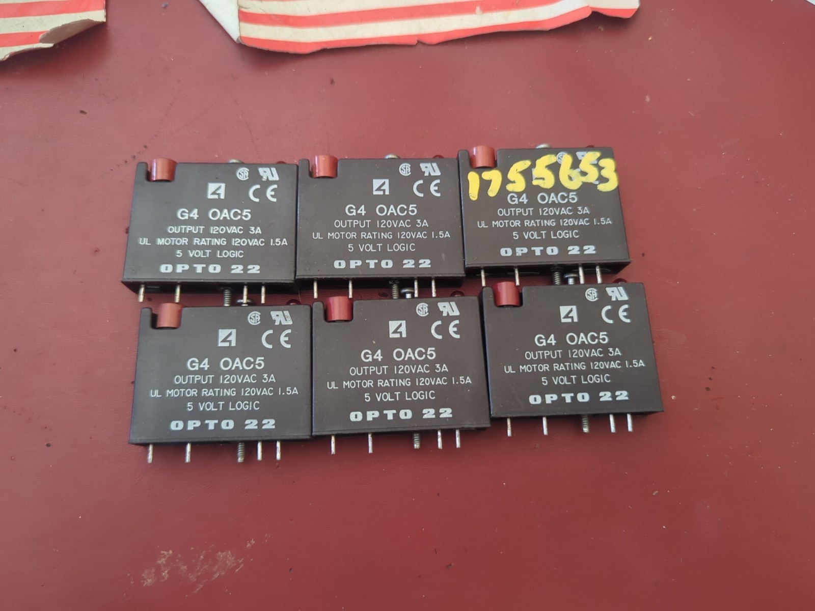 OPTO 22, G4 OAC5, Output Module 120VAC, 3A, 5V Logic *LOT OF 6*