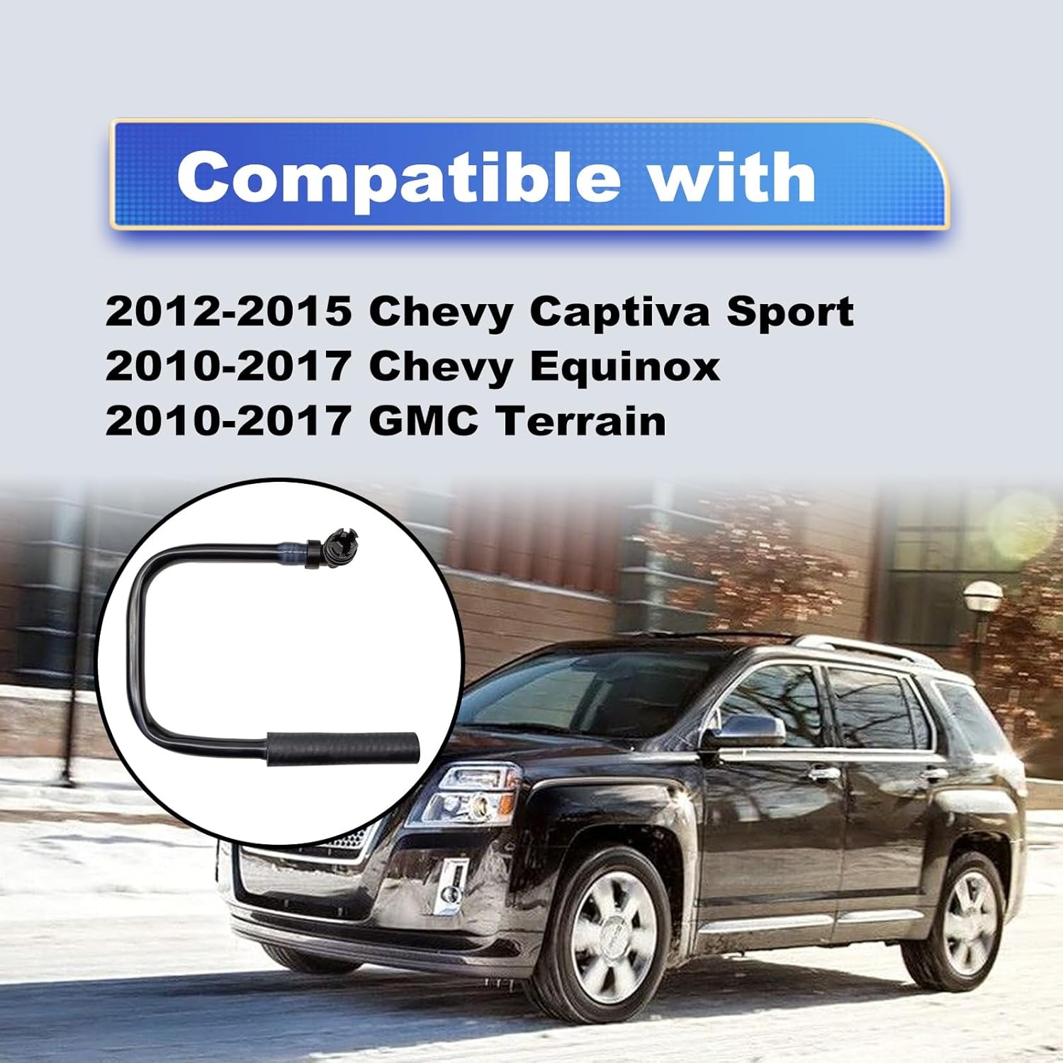 PCV Valve Hose Assembly, Positive Crankcase Ventilation (PCV) Hose Compatible wi