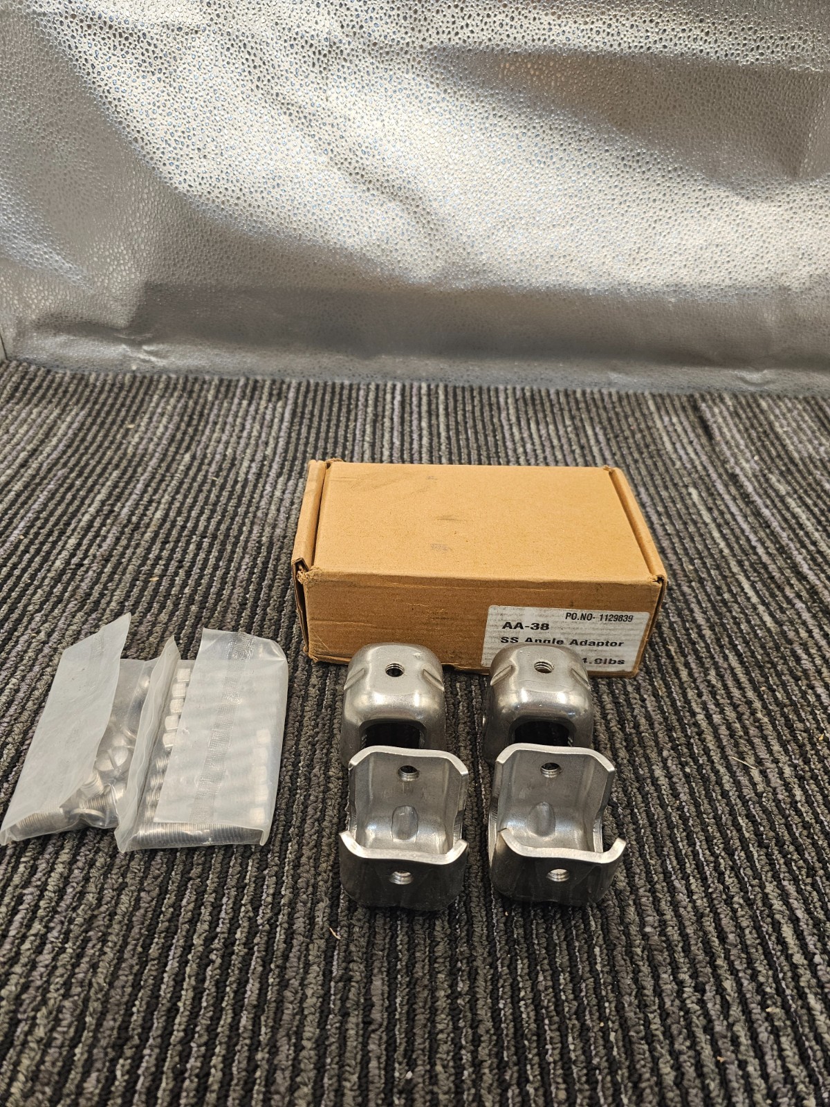 (QTY 10) AA-38 Stainless Steel SS Angle Adaptor Assembly