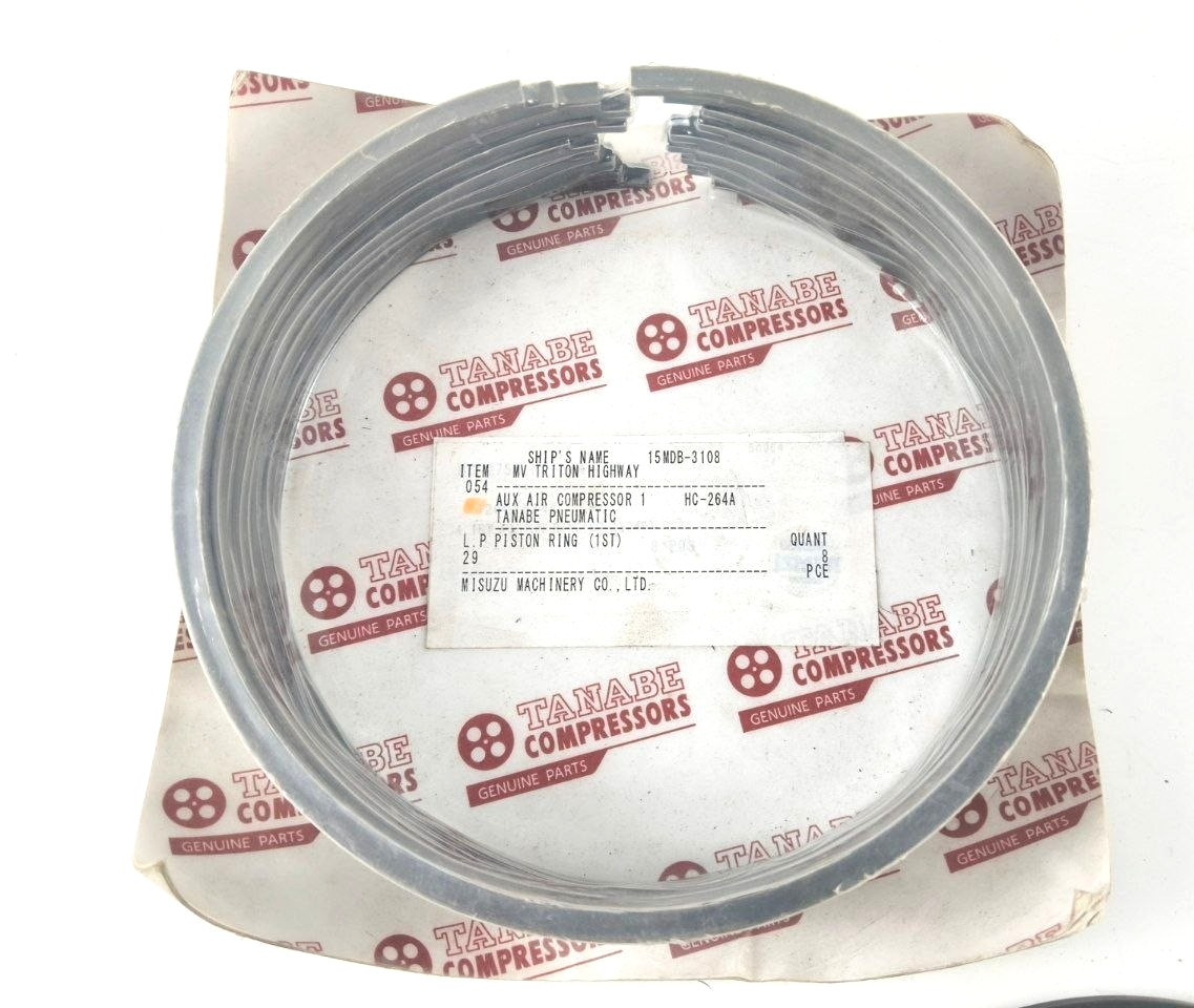 L.P Piston Ring P/N 29 For Tanabe HC-264A Air Compressor Parts (PACK OF 15)