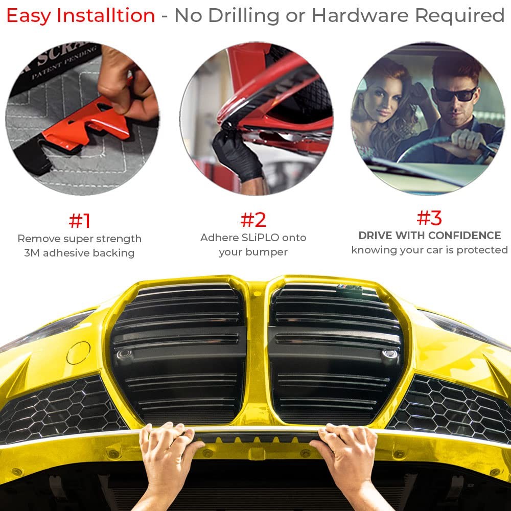 8 Pack SLIPLO Ultra Universal Front Bumper Scrape Guard Skid Plate Bumper Fro…