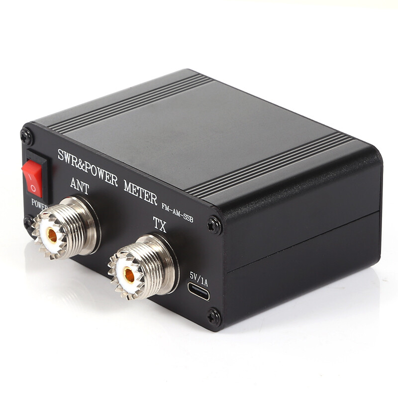 1.8M-50MHz 0.5W-120W SWR HF Short Wave SWR and Power Watt Meter + OLED + Battery