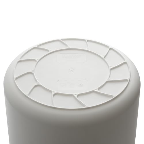 Winco Heavy-Duty Round Waste Container/Trash Can, 10 Gallon, White