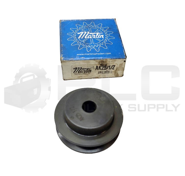 LOT OF 2 NEW MARTIN AK25 1/2 V-BELT PULLEY 1/2″ BORE *READ*