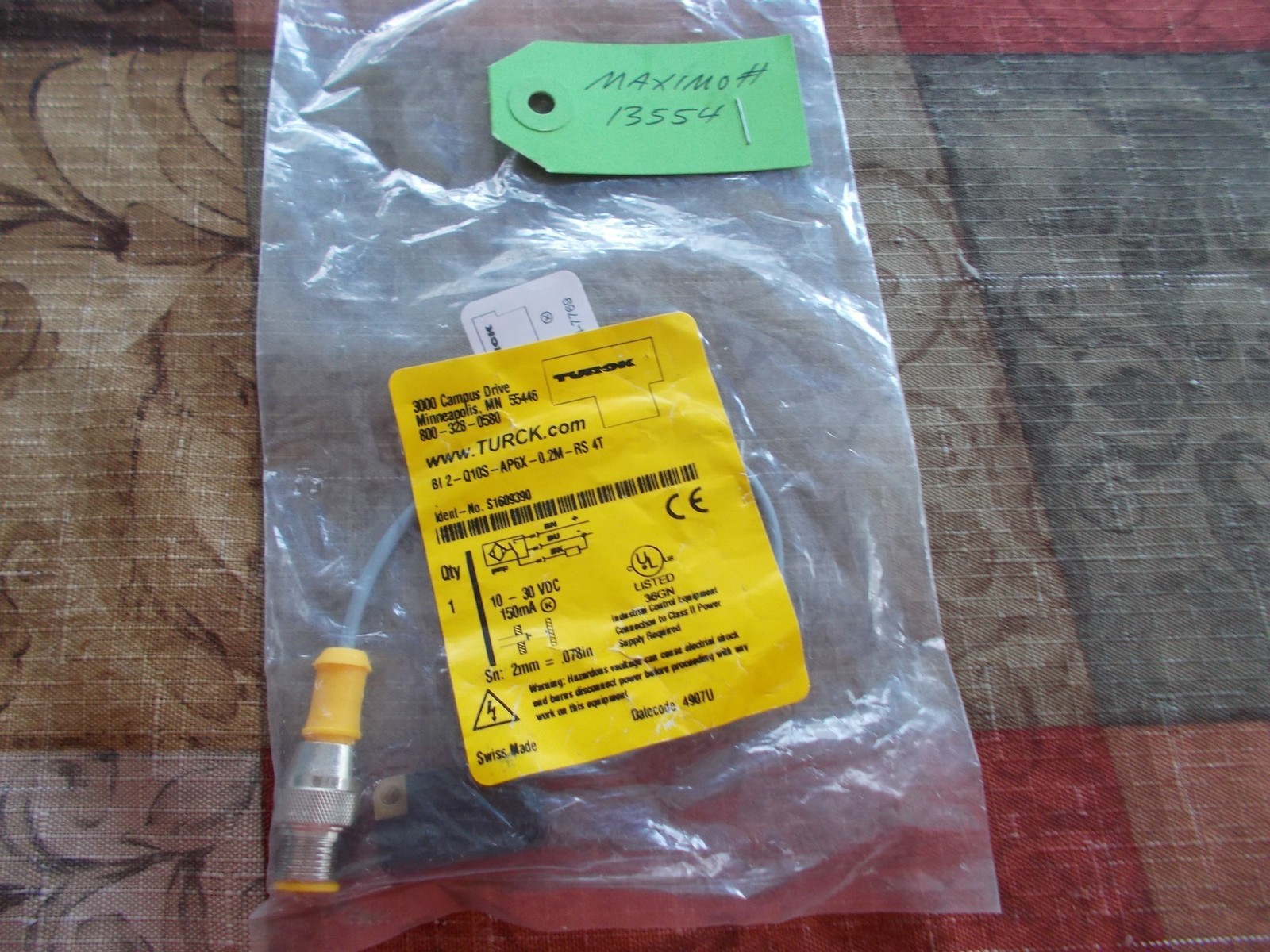NEW Turck B12-Q10S Inductive Proximity Sensor AP6X-0.2M-RS 4T *FREE SHIPPING*