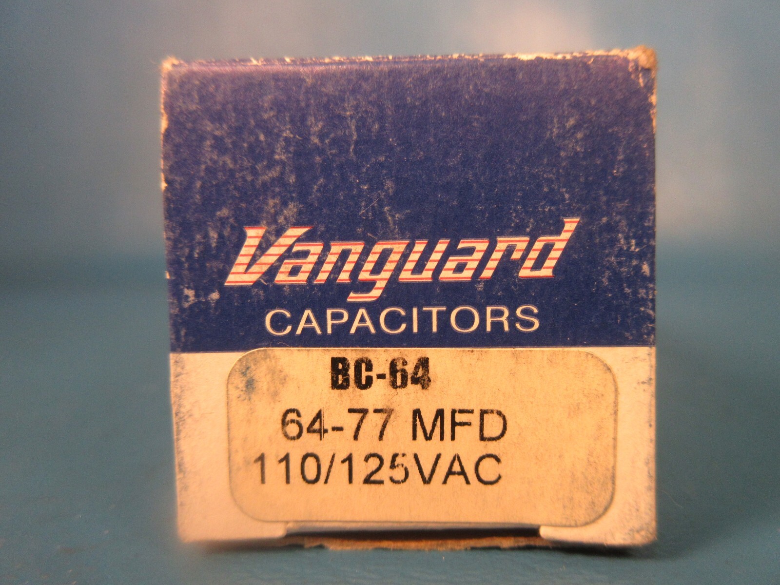 Vanguard HVAC BC-64, 64-77 MFD Motor Start Capacitor 110/125 VAC (Packard, MARS)