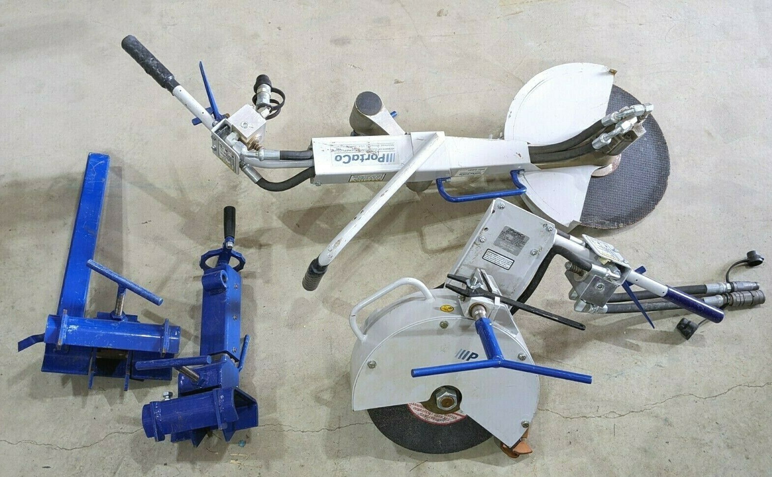 Lot of 2 PortaCo Railroad Tools RN-10-F4-0 Rail Notcher, SR-10-26-1 Rail Saw