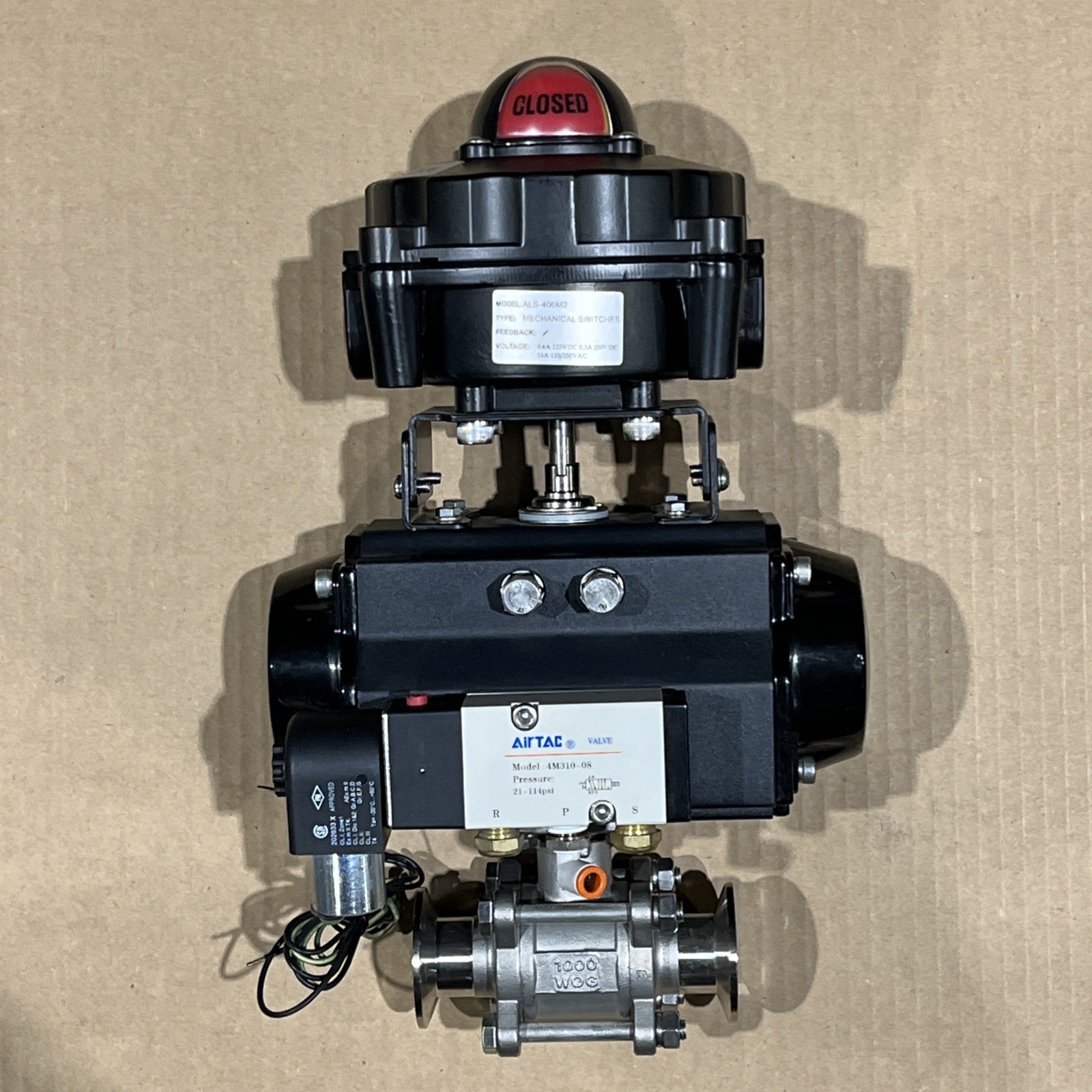 🔥Techmatic DFS075-SR11-M-P W/ ALS-400M2, 4M310-08, 1” CF8M, New Free Ship🇺🇸