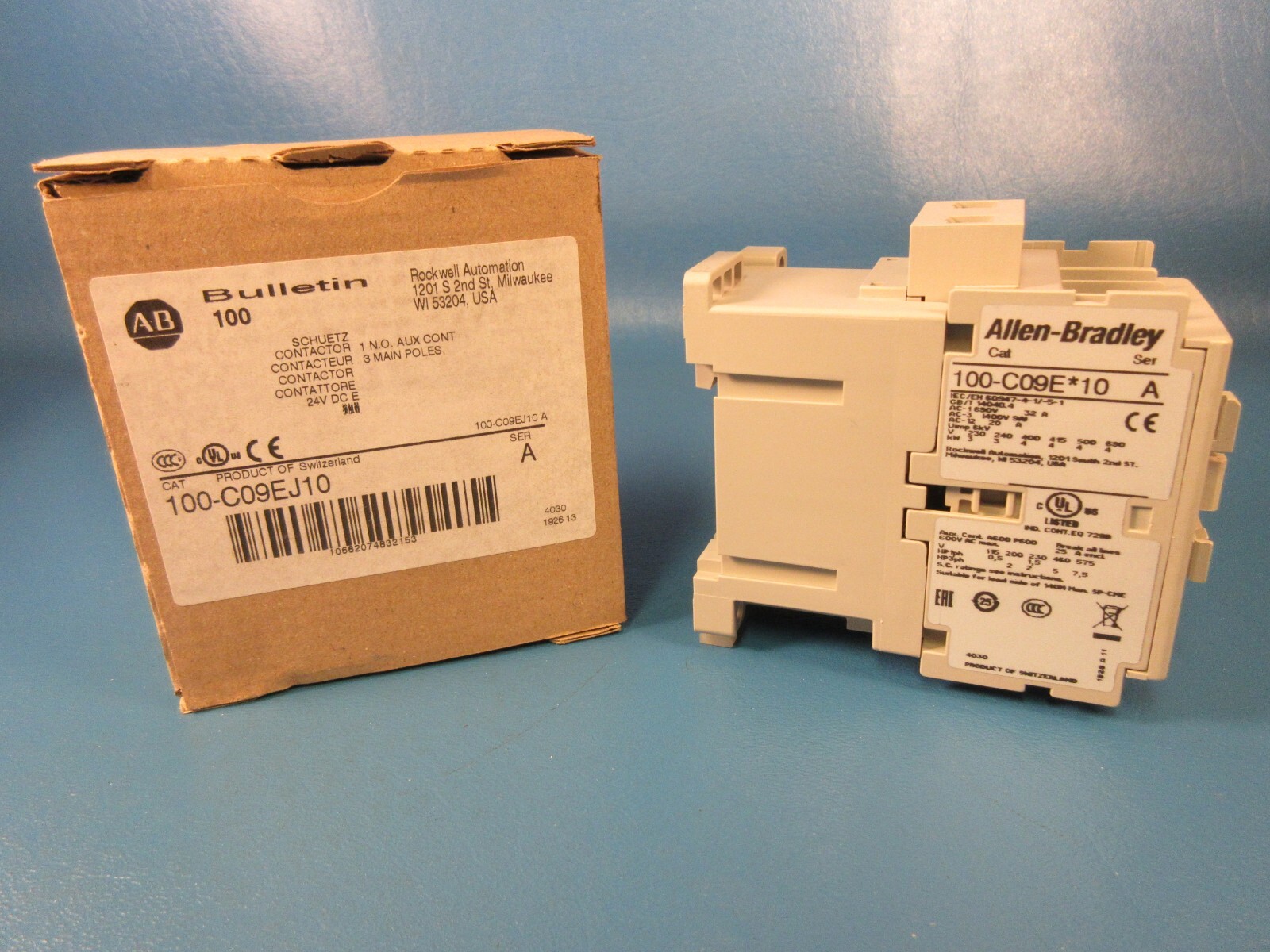 ALLEN BRADLEY 100-C09EJ10 Contactor, 24V DC Electronic Coil