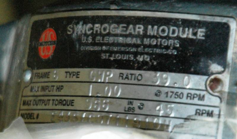 SYNCROGEAR MODULE MODEL: E436/C0711910N, FRAME: