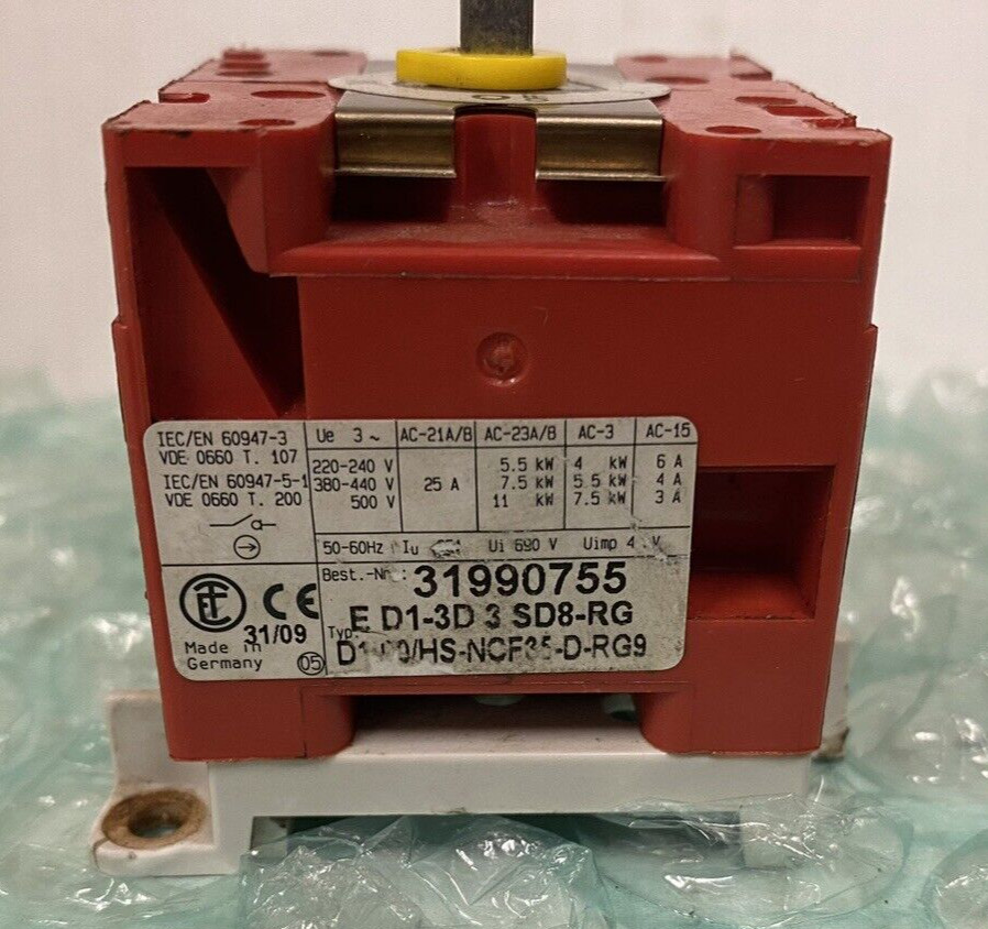 MARCO EEC AEG ED1-3D3SD8-RG Emergency Disconnect Switch 31990755