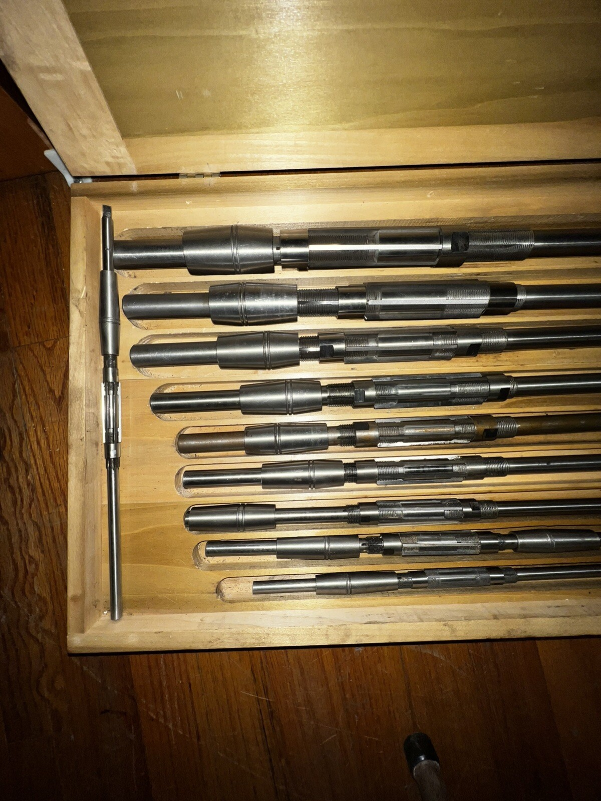 Machinist RARE Vintage Keystone Reamer & T. Co. Reamer Set K -B Wooden Case 10pc