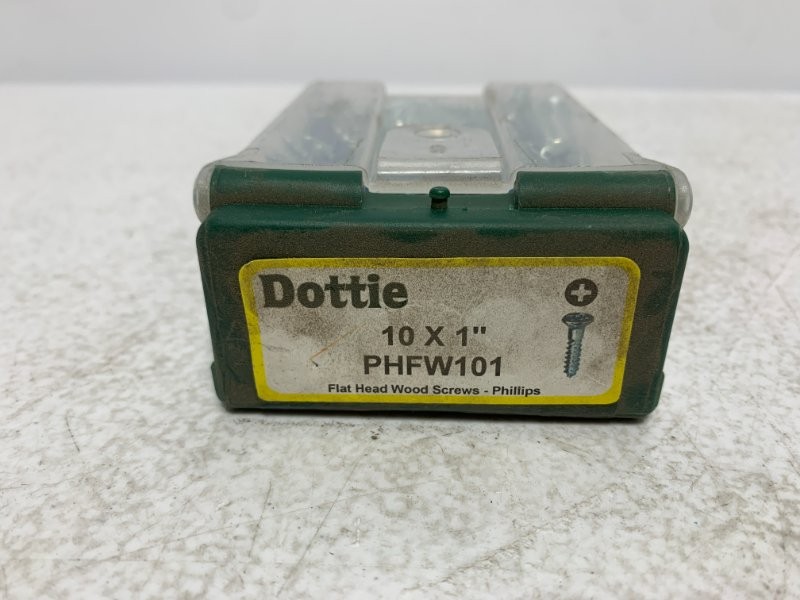 Dottie PHFW101 Wood Screw #10 x 1″ Zinc Plated Phillips Flat Head (lot of 100)