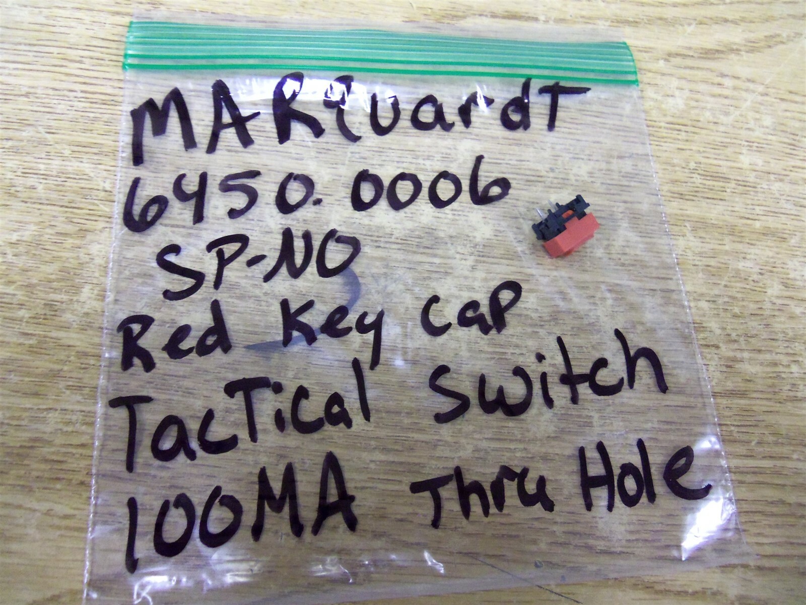 NEW Marquardt 6450.0006 SP-NO Red Key Cap Tactical Switch Thru Hole