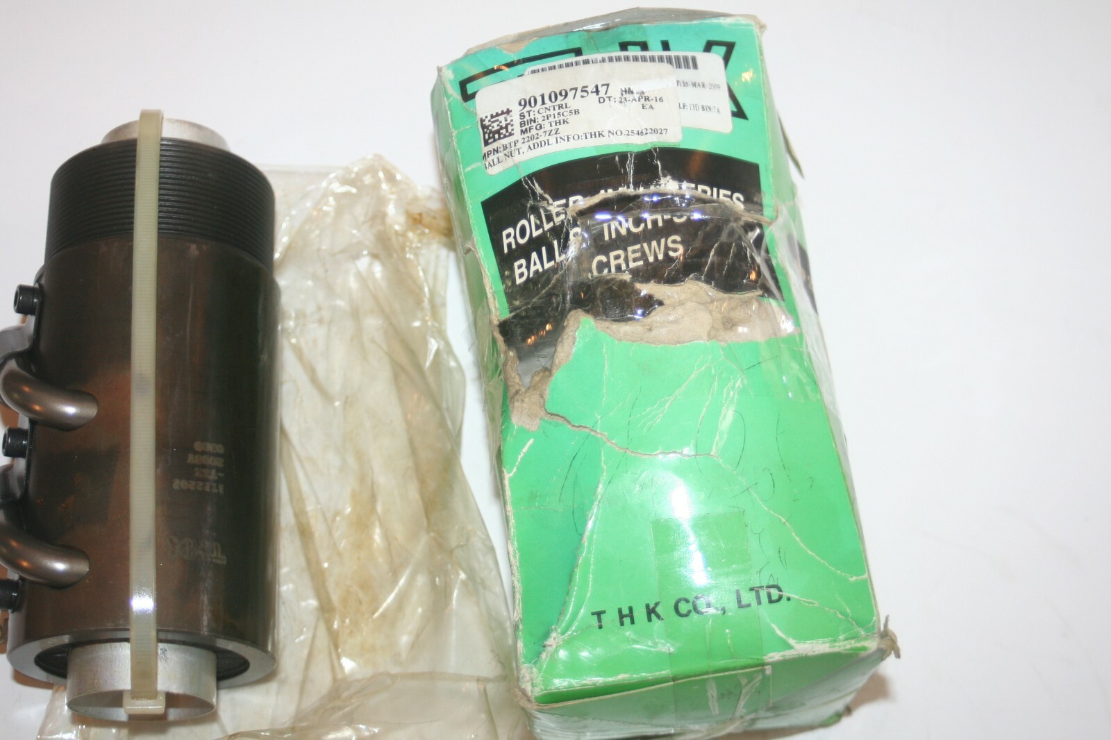 THK BTP2202-7ZZ, 3.137-12 (AN-16) Rolled Inch-Series Ballscrew Nut 0.500″ * NEW