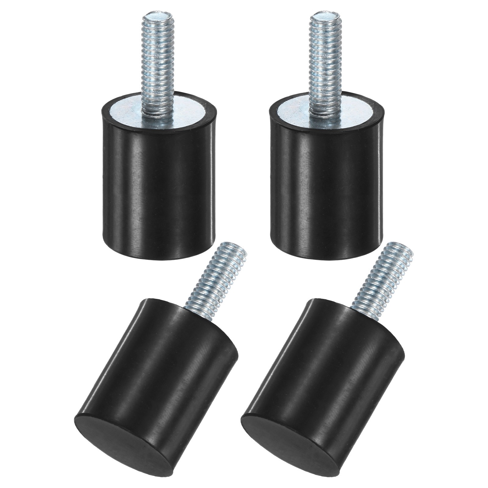 4-Pack Rubber Mounts with M6 x 18mm Studs Male D20mmxH25mm