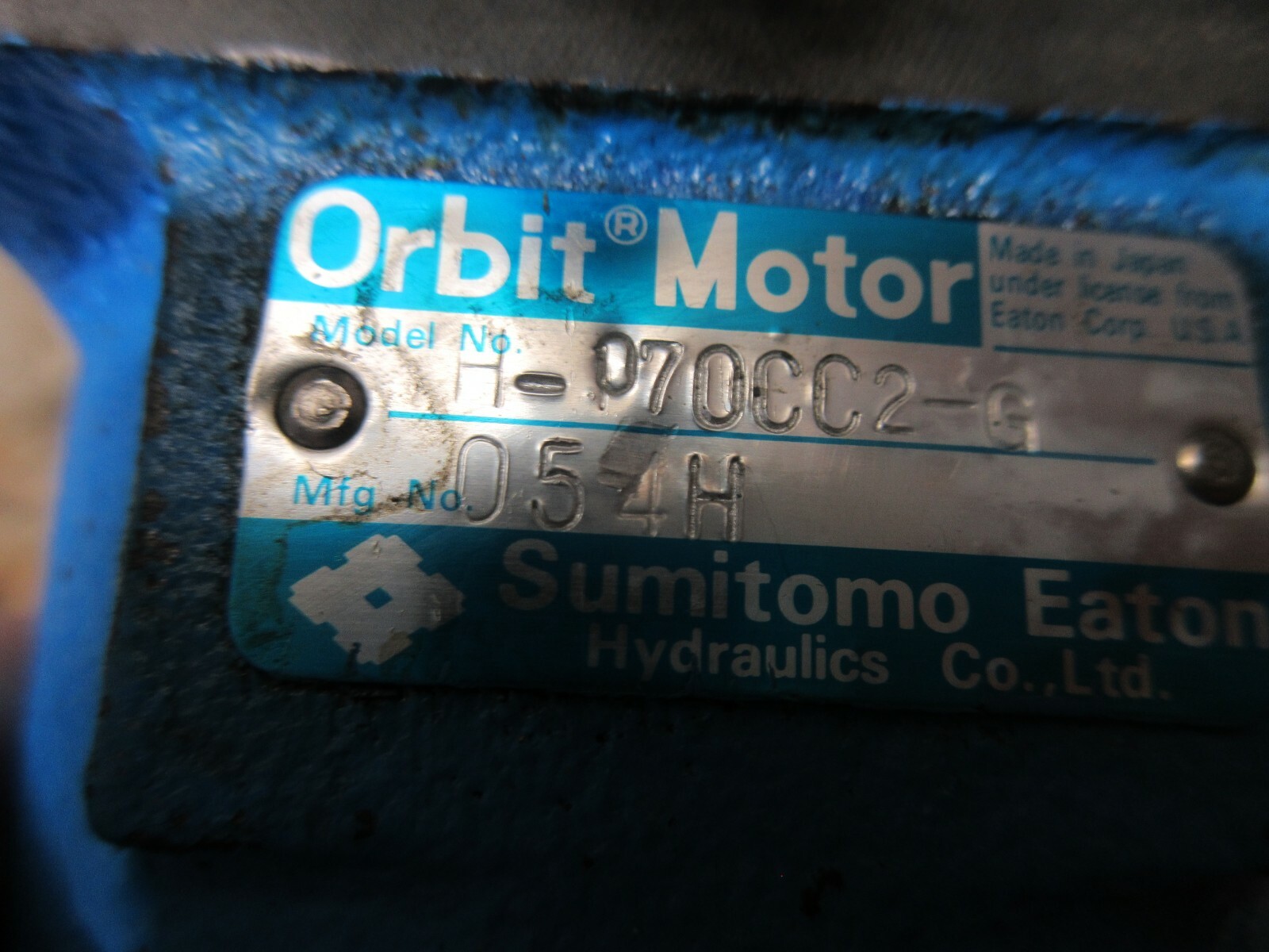 SUMITOMO EATON ORBIT MOTOR H-070CC2-G MFG 054H H-170CC2-G YAM CK1 CNC